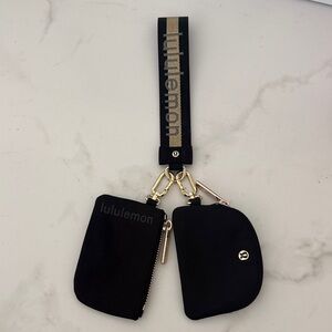 Lululemon Black Pouch Duo with Gold Hardware